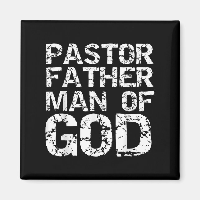 Pastor Appreciation Gift For Dads Pastor Father Ma Magnet (Vorne)
