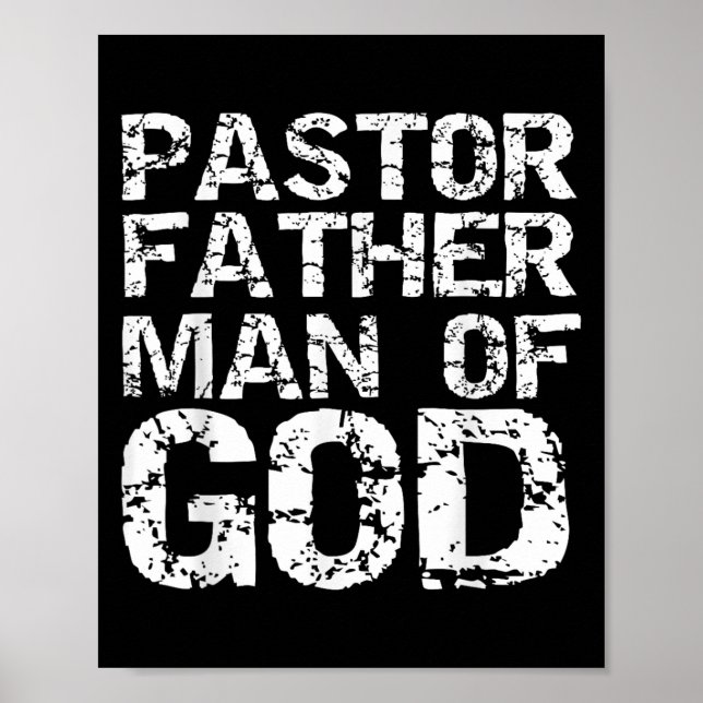 Pastor Appreciation Gift For Dads Pastor Father Ma Poster (Vorne)
