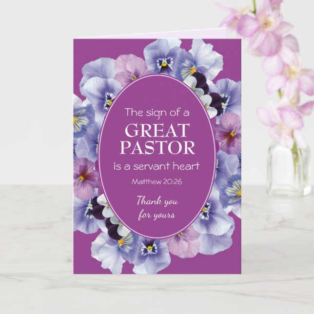 PASTOR APPRECIATION Servant Heart | Vielen Dank Karte (Orchidee)