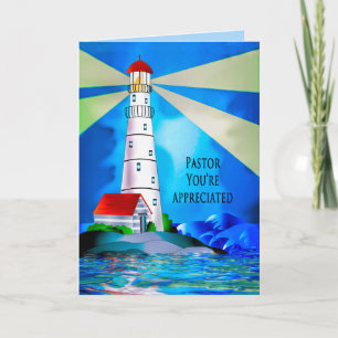 Pastor Dankbarkeits-Leuchtturm-Leuchtfeuer auf See Karte
