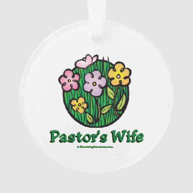 Pastor-Ehefrau - Blüte Ornament (Rückseite)