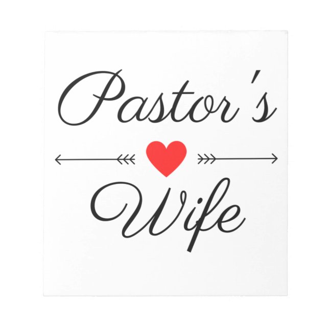 Pastor-Ehefrau Notizblock (Vorderseite)