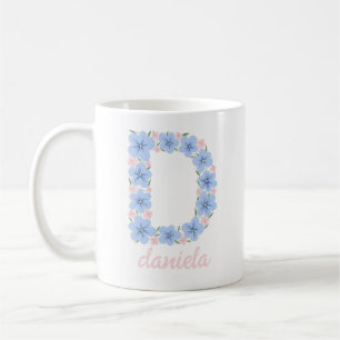 Pastor Floral Letter D Monogramm Kaffeetasse