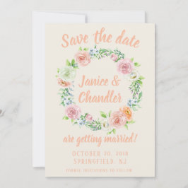 Pastor Floral Wreath Einladung