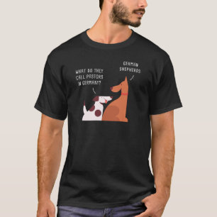 Pastor Funny German Shepherd Hunde Christlich saub T-Shirt
