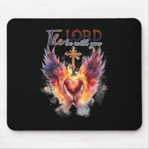 Pastor - Gebet der Hände vor dem heiligen Herzen Mousepad
