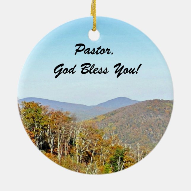 Pastor, Gott segne dich! Isaiah 52:7 Keramik Ornament (Hinten)