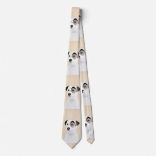 Pastor-Jack-Russell-Terrier-Malerei - Hundekunst Krawatte