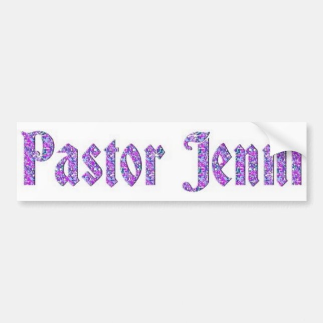 Pastor Jenni4 Autoaufkleber (Vorne)