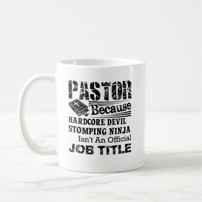 Pastor-Job-Titel-Tasse Kaffeetasse (Links)