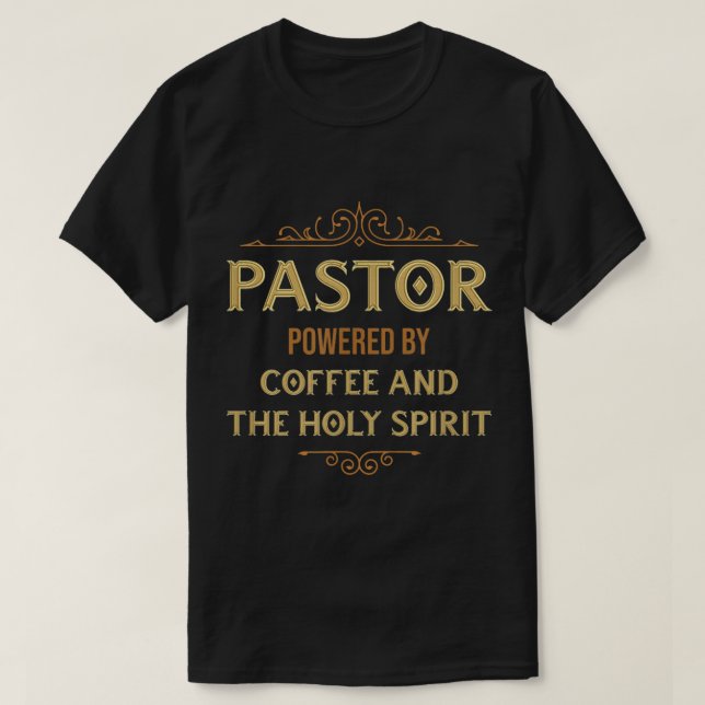 Pastor-Kaffee und der heilige Geist funny Pa T-Shirt (Design vorne)