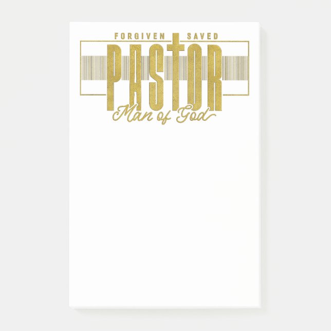 Pastor Man Of God Post-It Notes (Devant)
