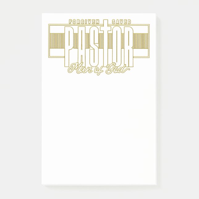 Pastor Man of God Post-it Notes Klebezettel (Vorderseite)