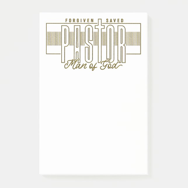 Pastor Man of God Post-it Notes Klebezettel (Vorderseite)