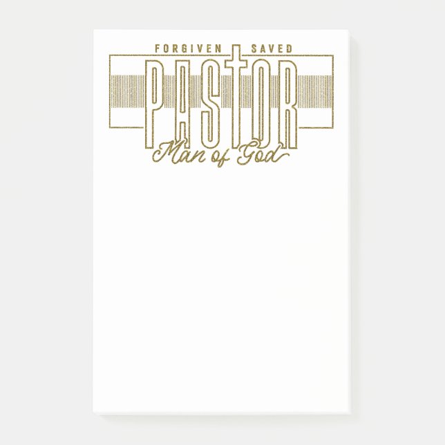 Pastor Man of God Post-it Notes Klebezettel (Vorderseite)