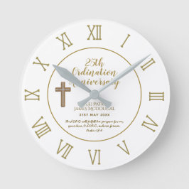PASTOR Ordinary Anniversary Bibel Verse Gift Runde Wanduhr
