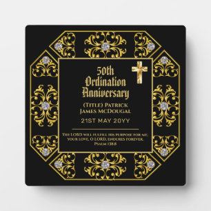 PASTOR Ordination Jubiläum Bibel Verse Geschenk Fotoplatte