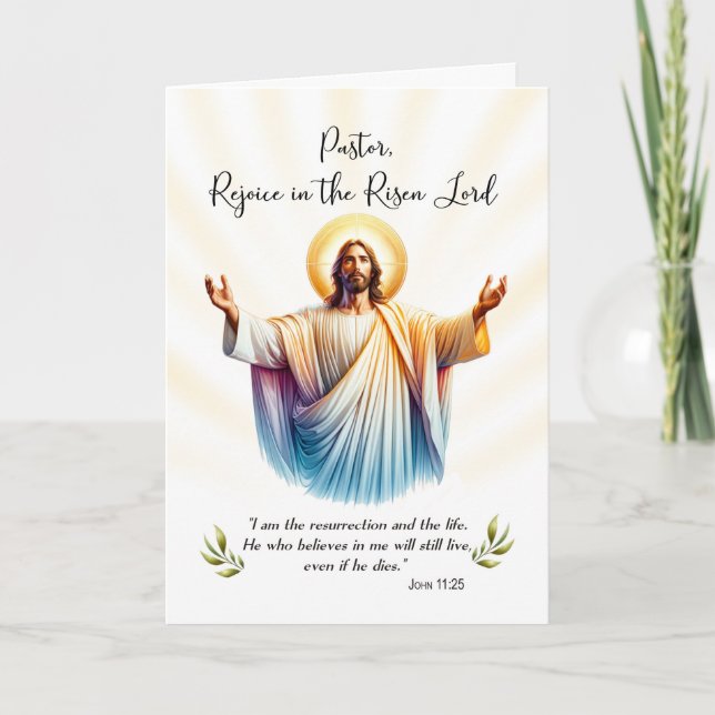Pastor Oster Jesus ist die heilige Jubel Karte (Vorderseite)