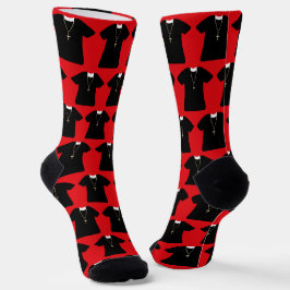 Pastor, Priester, Vicar und Clergy Red Gemustert Socken