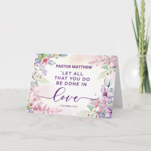 Pastor Religious Valentine's Day Liebe Scripture Karte