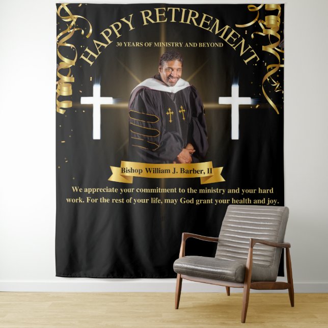 Pastor Retirement Wandteppich (Beispiel)