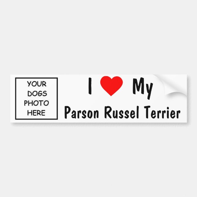 Pastor Russel Terrier Autoaufkleber (Vorne)