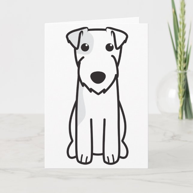 Pastor-Russell-Terrier-HundeCartoon Karte (Vorderseite)