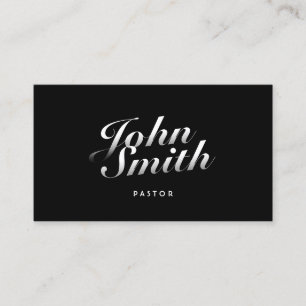 Pastor-stilvolles kalligraphisches visitenkarte