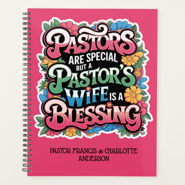 ✝️ Pastor und Pastor's Ehefrau Wertschätzung Gesch Planer (Vorderseite)