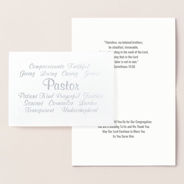 Pastor Vielen Dank Folienkarte (Anzeige)