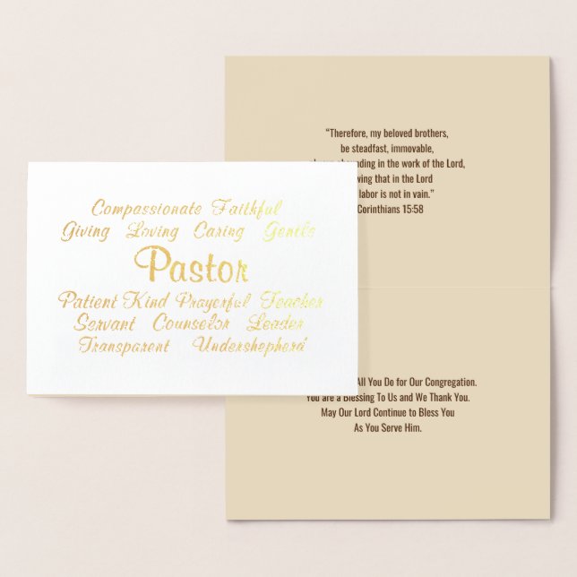 Pastor Vielen Dank Folienkarte (Anzeige)