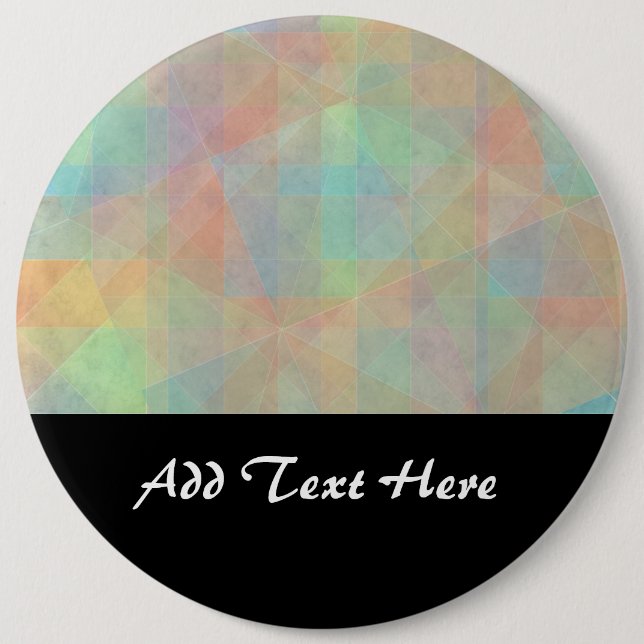Pastor Watercolor Formen Abstrakte Kunst Button (Vorderseite)