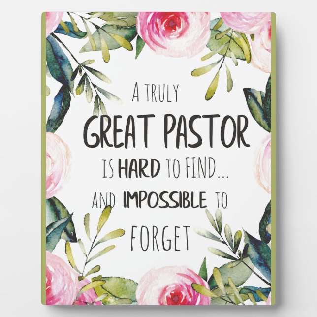 Pastor Wertschätzung Geschenk Pastor Danke Zitat Fotoplatte (Vorderseite)