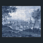 Pastoral Toile - Brücke Puzzle<br><div class="desc">Pastoral Toile III von Claude Lorrain. Eine Brücke und Weiden in schönen,  farbig blauen Tönen.</div>