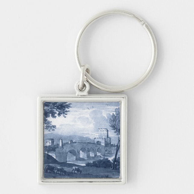 Pastoral Toile - Brücke Schlüsselanhänger (Vorne)