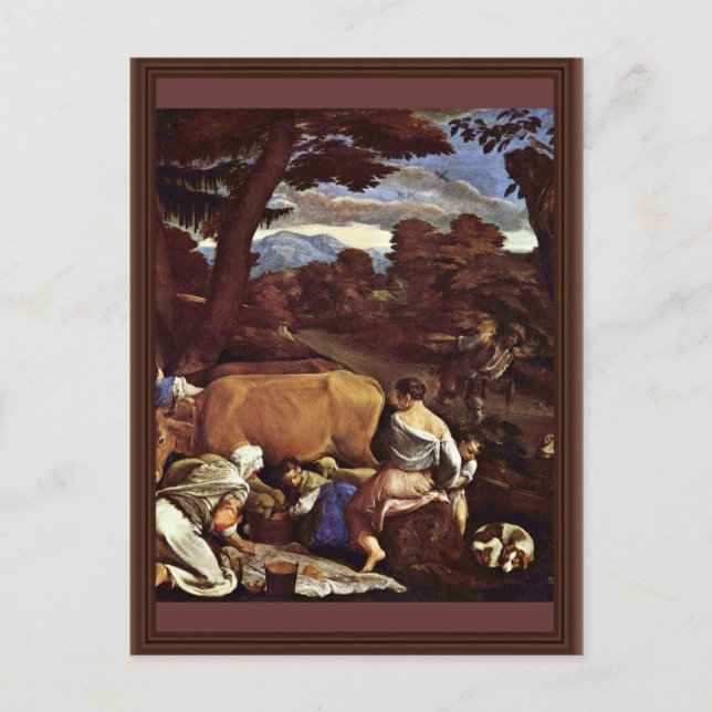 Pastorale Szene von Ponte Jacopo Da (beste Qualitä Postkarte (Vorderseite)