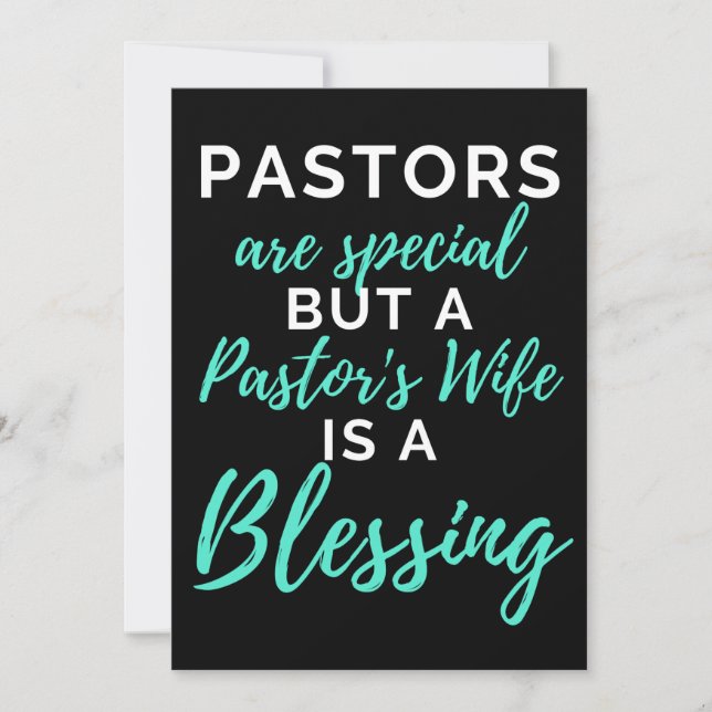 Pastors Are Special But A Pastor’s Wife Dankeskarte (Vorderseite)
