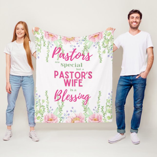 ✝️ Pastor's Ehefrau Ehefrauen Wertschätzung Gesche Fleecedecke (Beispiel)