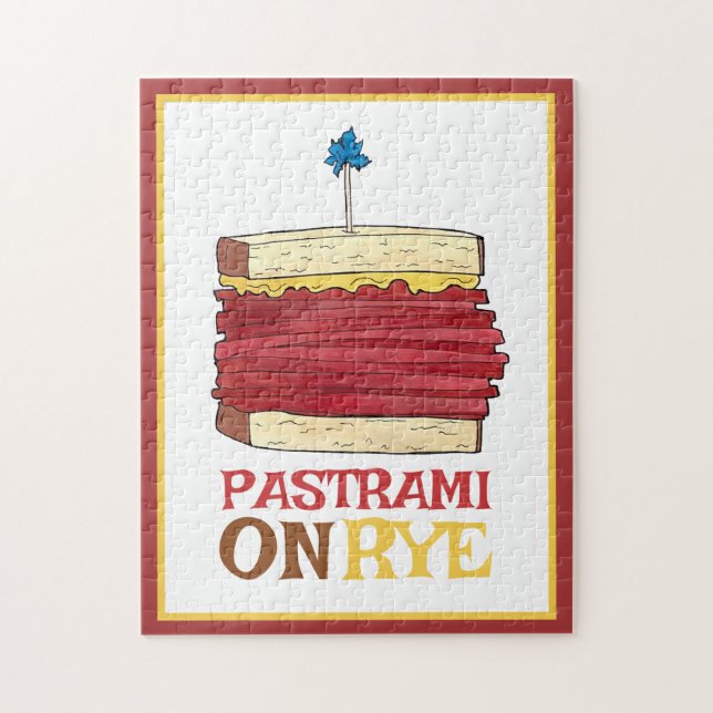 Pastrami auf Rye NYC Kosher Jewish Deli Sandwich (Vertikal)
