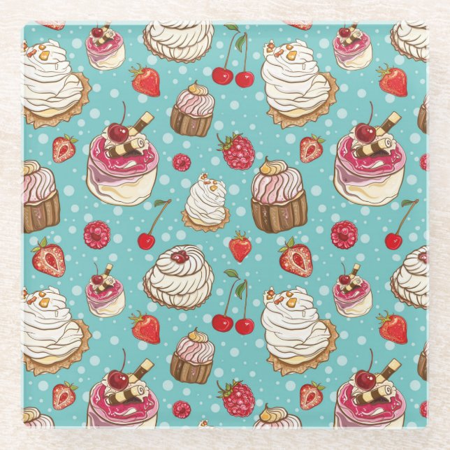 Pastries Glasuntersetzer (Vorderseite)