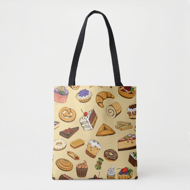 Pastries Muster Tasche (Vorderseite)