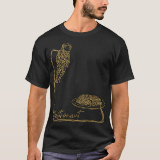Pastronaut. Ein Astronaut bekommt sein Sauerstoff T-Shirt