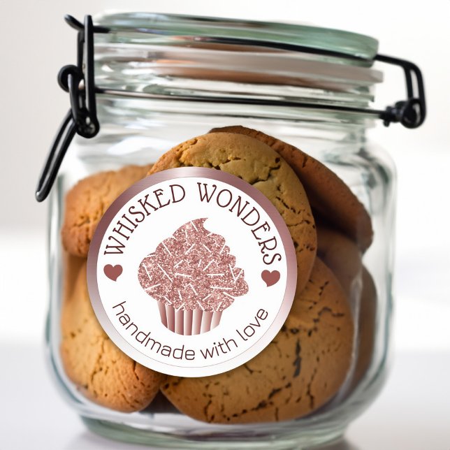 Pastry Cake Bakery Glitter Rose Gold Pink Drips Runder Aufkleber (Pastry Cake Bakery Glitter Rose Gold Pink Drips Classic Round Sticker)