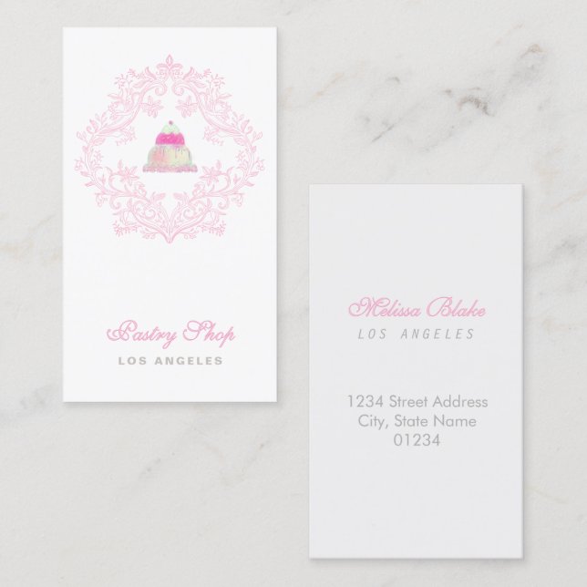 pastry shop business card visitenkarte (Vorne/Hinten)
