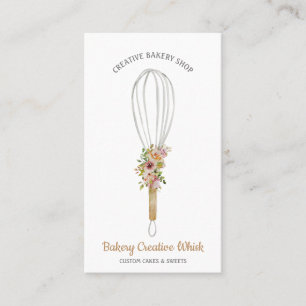 Pastry Whisk Logo boho Visitenkarte