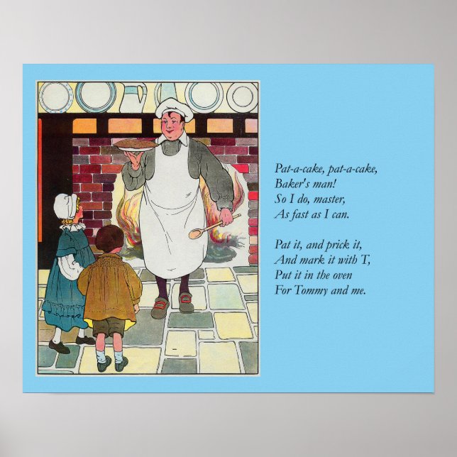 Pat-a-cake, pat-a-cake, Baker's man Poster (Vorne)