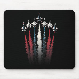 Pat. Juli: Jet Jet Airplane American Flag 4. Mousepad