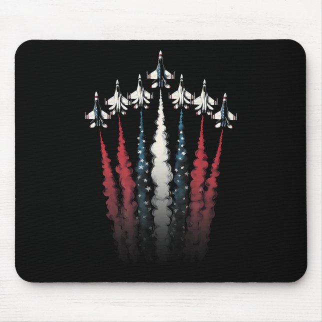 Pat. Juli: Jet Jet Airplane American Flag 4. Mousepad (Vorne)