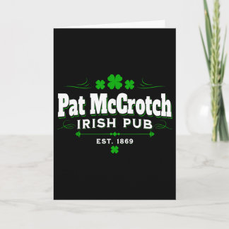 Pat Mccrotch Irischer Humor Neuheit St Patricks Da Karte