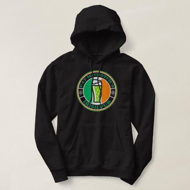 Pat McCrotchs Irish Pub Green Beer St Patricks  Hoodie (Design vorne)
